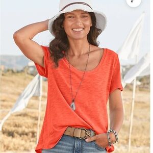 Sundance Orange Relaxed Short Sleeve Tee M